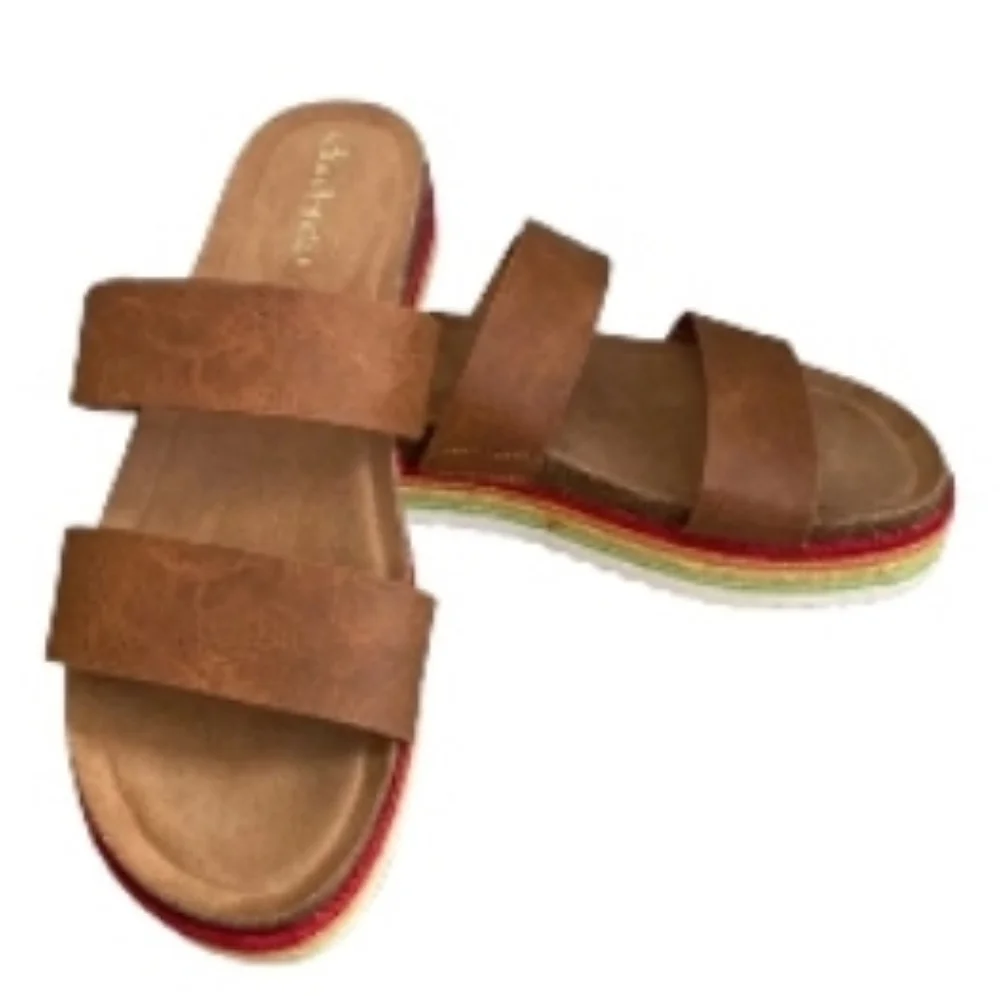 Alter'd States Rainbow Espadrille Sandle Platform Shoe